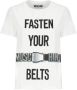 Moschino Fasten Your Belts Dames T-Shirt White Dames - Thumbnail 3