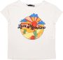 Love Moschino Katoenen T-shirt met Grafische Print en Reliëf Applicaties White Dames - Thumbnail 3