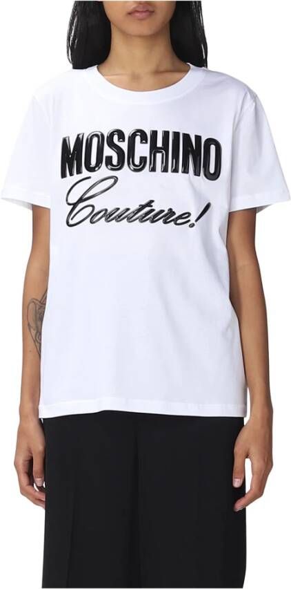 Moschino Korte Mouw T-Shirt voor vrouwen White Dames
