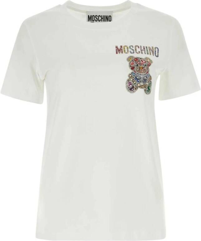 Moschino Wit katoenen T-shirt White Dames