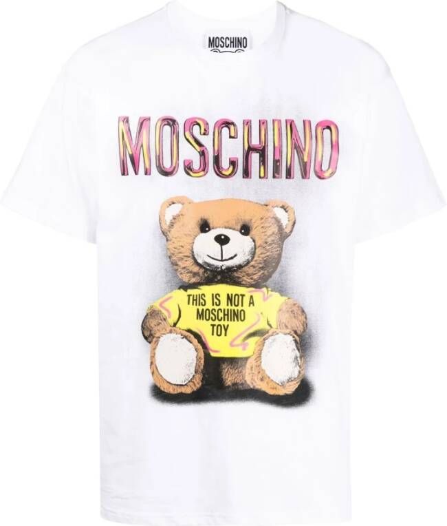 Moschino Wit katoenen t-shirt Wit Heren