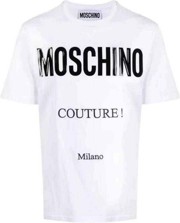 Moschino Premium Heren T-Shirt Stijlvolle Upgrade White Heren