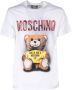 Moschino Teddy Tekening T-shirt White Heren - Thumbnail 1