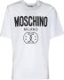 Moschino Two Smile T-Shirt Wit Zwart White Heren - Thumbnail 1