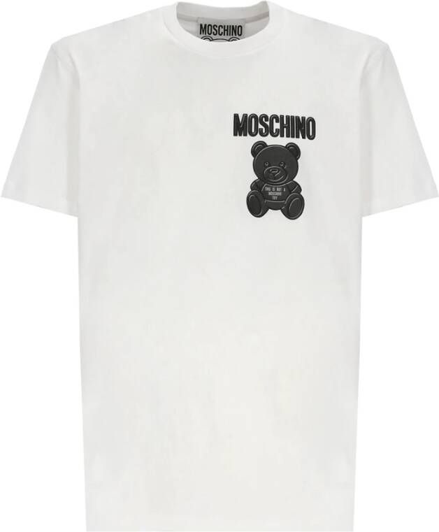 Moschino Premium Heren T-Shirt Stijlvol en Comfortabel White Heren