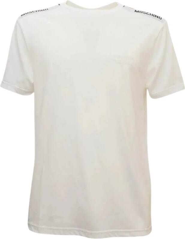 Moschino Heren T-shirt met korte mouwen Lente Zomer Collectie White Heren