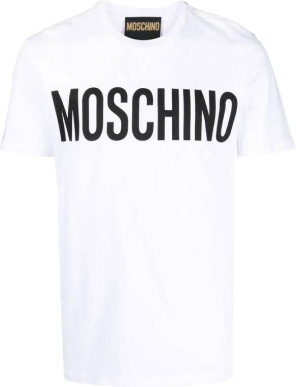 Moschino Logo-print Biologisch Katoenen T-shirt White Heren