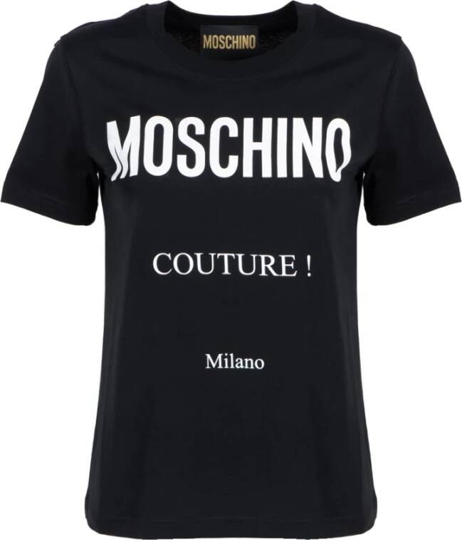 Moschino Iconisch Couture Zwart T-Shirt Black Dames