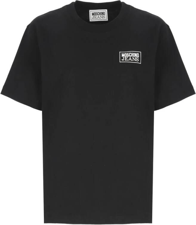 Moschino Stijlvolle Zwarte Katoenen T-shirt voor Dames Black Dames