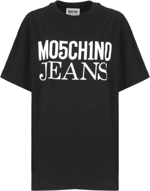 Moschino Stijlvolle katoenen T-shirt voor vrouwen Black Dames