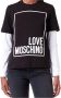Love Moschino Zwarte Katoenen Tops T-Shirt Black Dames - Thumbnail 5