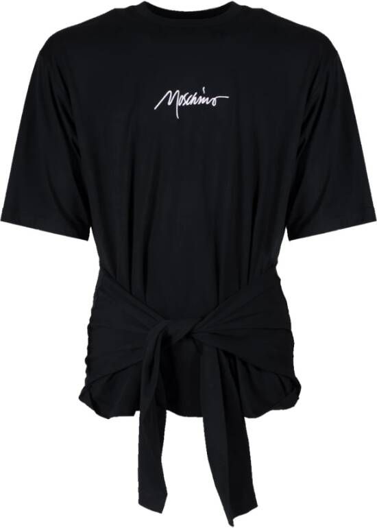 Moschino Dubbel Fit Zwart T-Shirt Black Heren