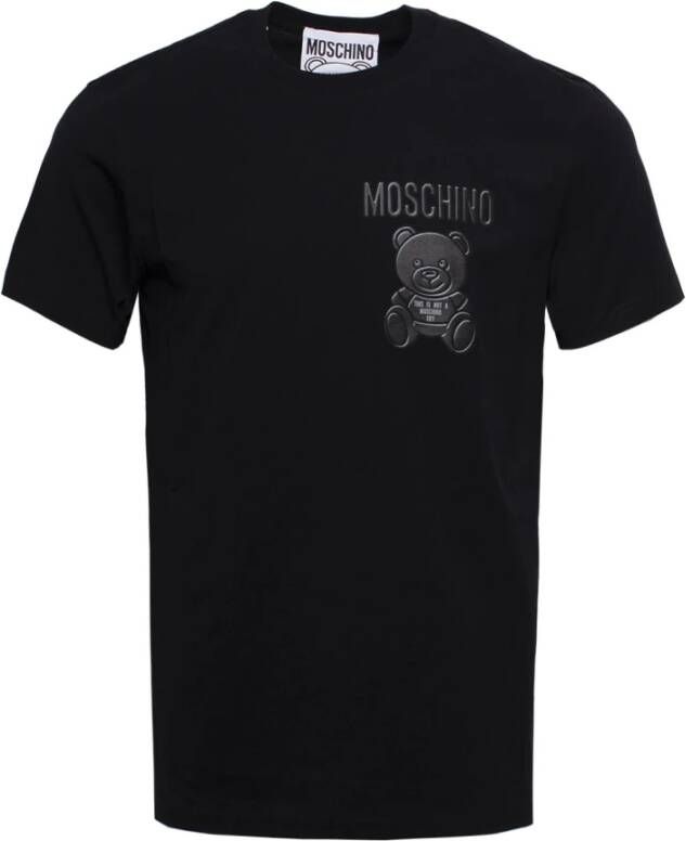 Moschino Katoenen T-shirt met Teddy Bear Print Black Heren