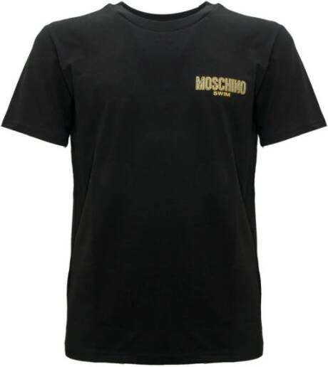 Moschino Katoenen T-shirt met korte mouwen voor mannen Black Heren