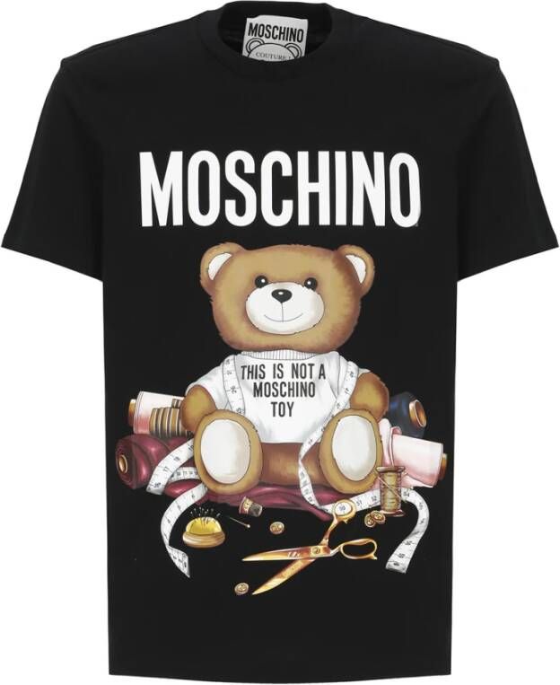 Moschino Zwart T-shirt met Teddy Bear Print voor Heren Black Heren