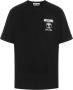 Moschino Zwart T-shirt met korte mouwen en dubbel vraagteken logo Black Heren - Thumbnail 1