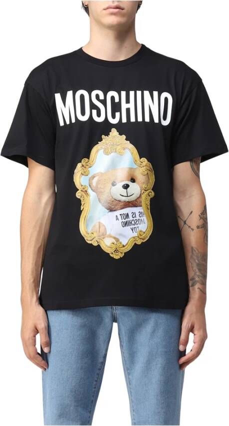 Moschino Stijlvolle Heren T-Shirt voor Casual Gelegenheden Black Heren