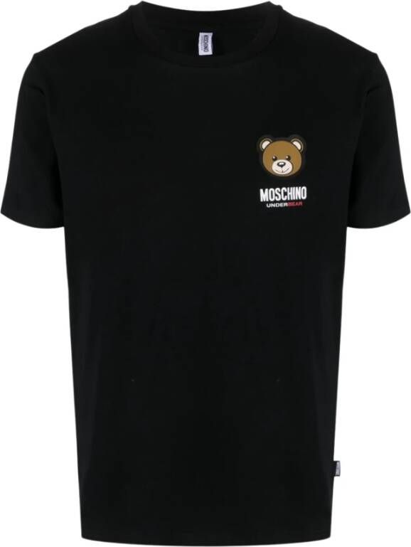 Moschino Leo Teddy-print T-shirt Zwart Black Heren