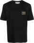 Moschino Zwart T-shirt met logo patch Black Heren - Thumbnail 1