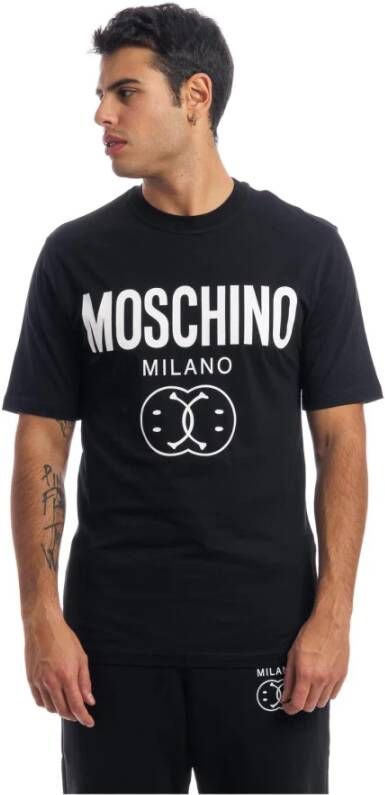 Moschino Zwarte T-shirts en Polos Black Heren