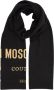 Moschino Logo Wollen Sjaal Black Dames - Thumbnail 3