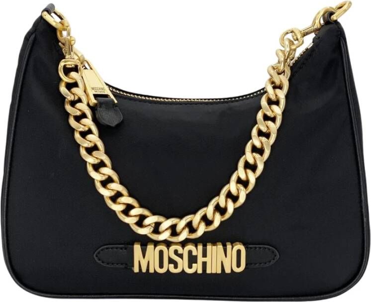 Moschino Logo Letters Schoudertas Black Dames