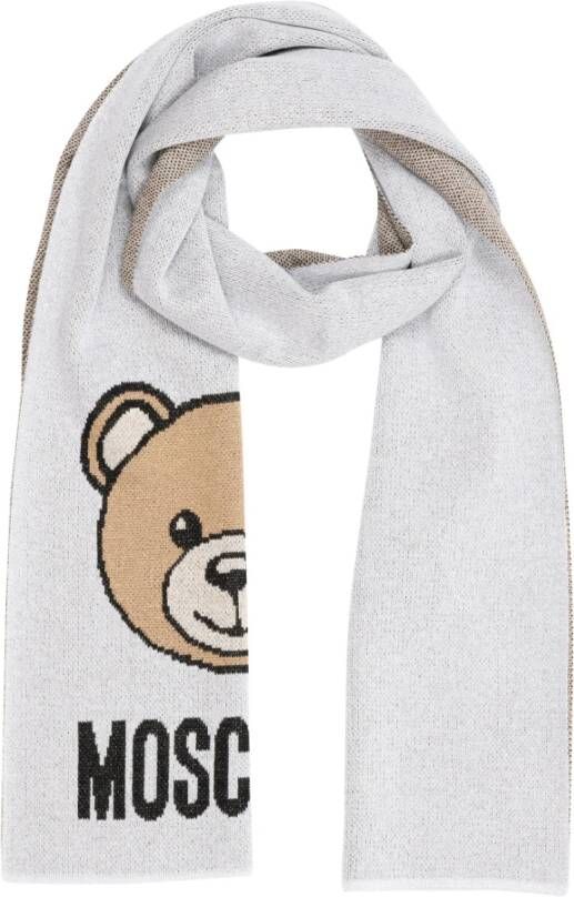 Moschino Teddy Bear Winter Sjaal Gray Dames