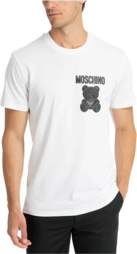 Moschino Premium Heren T-Shirt Stijlvol en Comfortabel White Heren