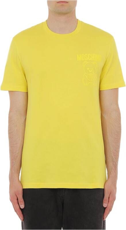 Moschino Training T-shirts Geel Heren