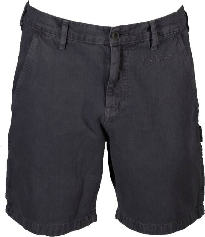 Moschino Zwarte Denim Cargo Shorts Black Heren