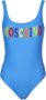 Moschino Turquoise stretch polyester zwempak Blauw Dames - Thumbnail 1