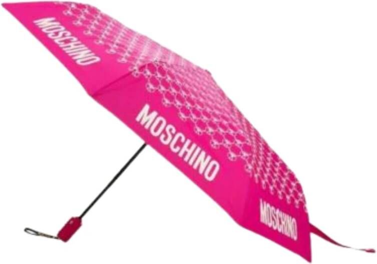 Moschino Fuchsia Monogram Paraplu Roze Dames