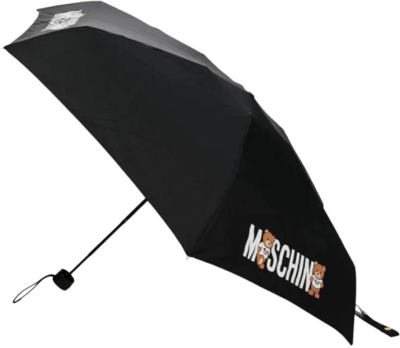 Moschino Compact Teddy Bear Paraplu Zwart Dames