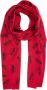 Moschino Winter Sjaal Logo Print Effen Red Dames - Thumbnail 1