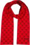Moschino Double Question Mark Wool scarf Rood Dames - Thumbnail 1