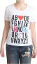 Moschino Wit Katoenen Alfabet Letter Print Tops T-shirt White Dames - Thumbnail 1