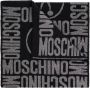 Moschino Logo Sjaal met Lurex Dubbelzijdig Black Dames - Thumbnail 1