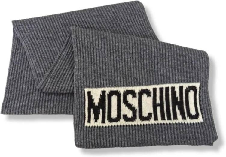 Moschino Wintersjaal Grijs Heren