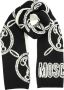 Moschino Double Question Mark Wool scarf Zwart Dames - Thumbnail 1