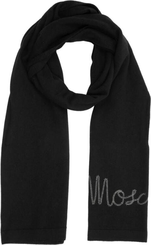 Moschino Winter Wollen Sjaal Black Dames