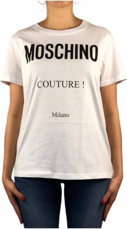 Moschino Wit katoenen t-shirt Wit Dames