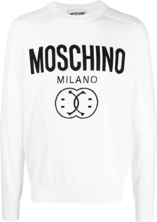 Moschino Wit Logo-Print Sweatshirt White
