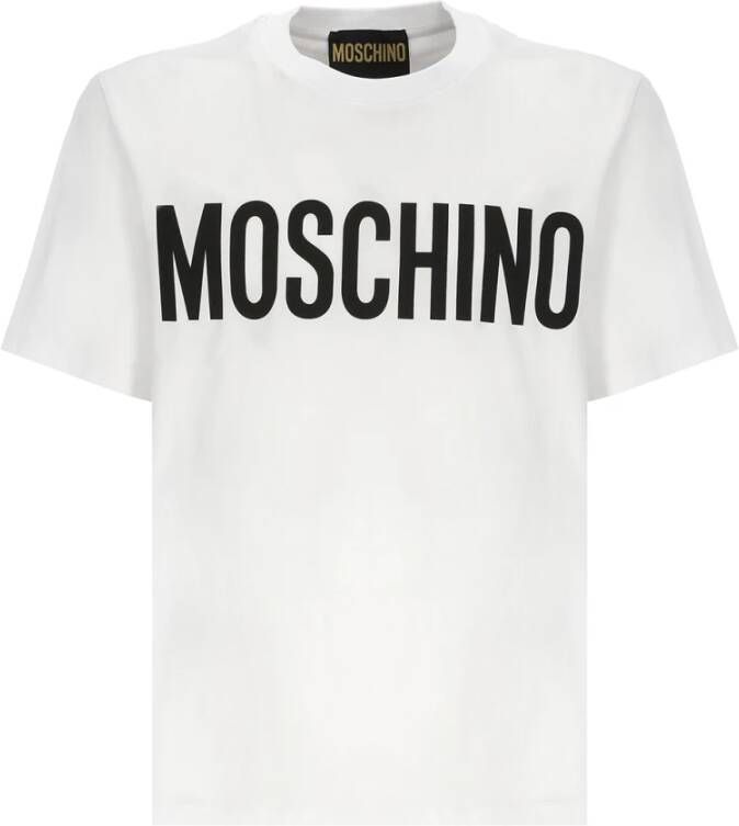 Moschino Witte katoenen T-shirt voor heren Wit Heren
