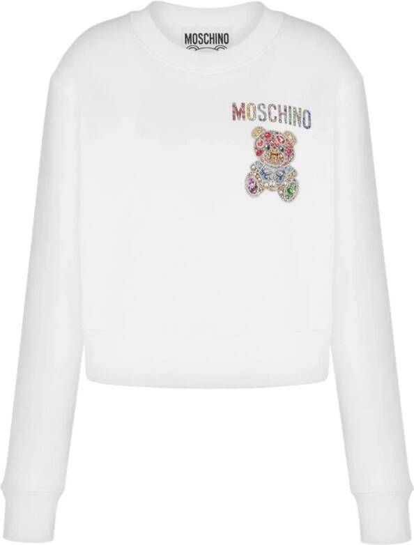 Moschino Witte Sweaters van Organisch Katoen voor Dames White Dames