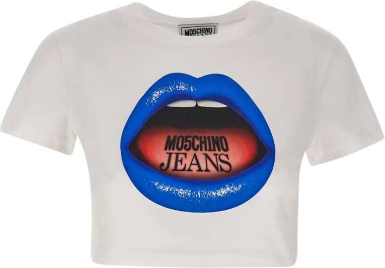 Moschino Witte T-shirts en Polos van Jeans White Dames