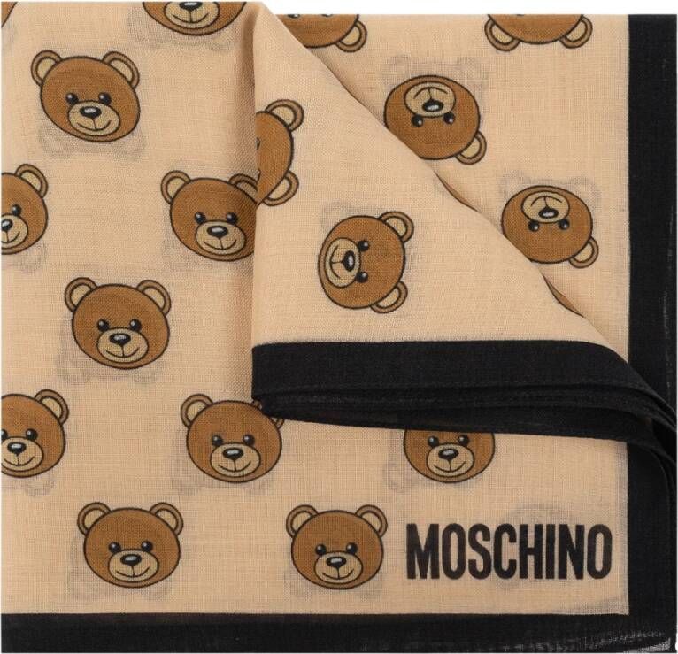 Moschino Wollen sjaal Beige Unisex