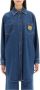 Moschino Teddy Bear Denim Overshirt Vrouwen Blue Dames - Thumbnail 1