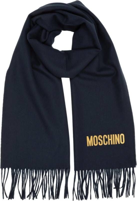 Moschino Wool scarf Blauw Dames