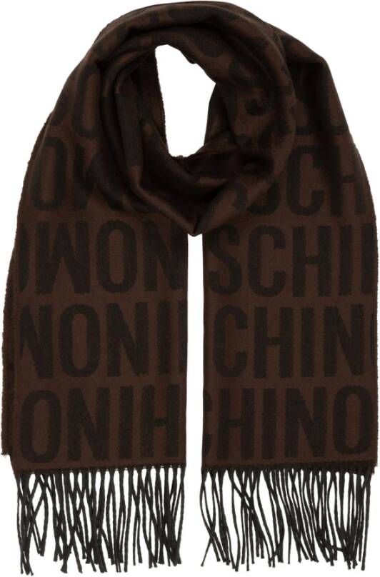 Moschino Wool scarf Bruin Heren