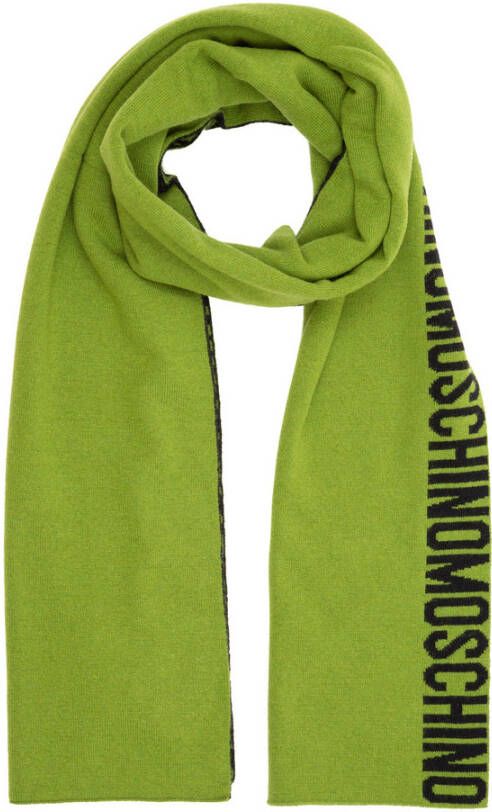 Moschino Winter Wollen Sjaal Green Dames